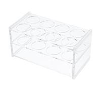 Clear Acrylic Test Tube Rack - 8 Hole Lab Holder for Classroom | Compact Display Container for Science Organization, Education Testing, Storage Shelf for Laboratory Use