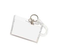Clear Acrylique Carte Case Affaire Des Cartes Résistantes À L'eau Avec Clip De Printemps Pour La Conférence Quotidienne Et Le Cas D'identité Professionnel De Voyage