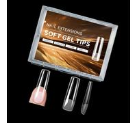 Clear Acrylique Long Cercin Forme Faux Nails Conseils De Fausses Conseils D'extension Pour La Manucure Salon Art 240pcs Supplies Professionnelles Professionnelles