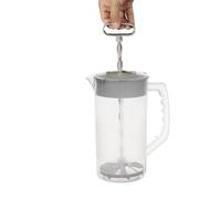Clear Airtight Beverage Pitcher - Mixing Pitcher | Breast Milk Pitchers | 2000ml Mixing With Adjustable Stopper, Locking Lid, Durable Jug For Beverages, Lemonade, Juice, Smoothies And Cold Drinks
