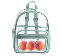 Clear Backpack Bookbag - Sac à dos de voyage de travail, sac d'école transparent | Capacité ajoutée voir à travers LavACKPACK, POCHE PUCS BOUCLES BASSES CINET, DESIGN ADOPTE UNE HAND, Light Green