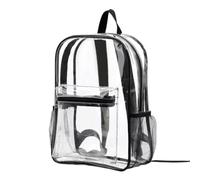 Clear Backpack for Stadium Events - Waterproof PVC Security Check Friendly | Multiple Compartments Large Clear Backpack for Student, Boy, Girl, Sports Activity, Work