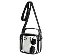 Clear Bag Stadium, Approved Adjustable Purse, Fanny Pack Utility, Compact Travel Accessory, 22 x 18 cm, for Events Concerts Makeup Festivals Sports Baseball Football School Shopping Beach Pool Setup