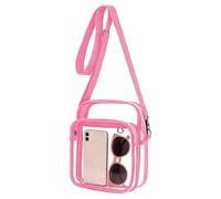 Clear Bag Stadium, Approved Adjustable Purse, Fanny Pack Utility, Compact Travel Accessory, 22 x 18 cm, for Events Concerts Makeup Festivals Sports Baseball Football School Shopping Beach Pool Setup