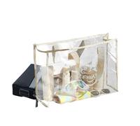 Clear Bag Stadium Approved Clear Tote Bag with Zipper Closure Messenger Shoulder Bag with Adjustable Strap, Zipper Closure Bag for Concerts, Sporting Events, School, Gym