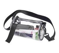 Clear Bag, Stadium Approved, Messenger Bags, Transparent Shoulder Purse, Cylindrical with Zipper and Strap for Travel, Concerts, Sports Events, Picnics, Theme Parks, 7.48x3.94x3.94 Inches