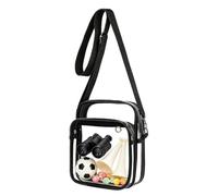 Clear Bag Stadium Events - Transparent Purse for Concert Games | Adjustable Strap with Compact Storage Design, See Through Carrying Case for Festivals Sports Travel, 8.46x3.15x7.08 in