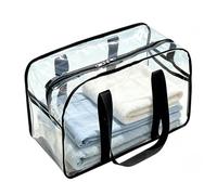 Clear Bags - Waterproof Large Foldable Storage Purse, Clear Bag for Stadium | for Travel Moving Makeup Clothes Beach Packing School