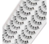 Clear Band DZ7715 Faux cils en D Curl Bandes Russes Faux Cils Manga Aspect Naturel Qui ressemblent à des grappes individuelles