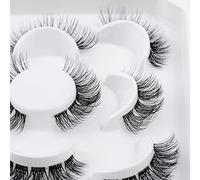 Clear Band DZG666 Faux cils en D Curl Bandes Russes Faux Cils Manga Aspect Naturel Qui ressemblent à des grappes individuelles