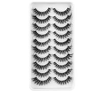 Clear Band Faux Cils D Curl Bandes Russes Faux Cils Manga Cils Aspect Naturel Qui ressemblent à des grappes individuelles Wispy Mink Eye Lashes Pack (WDSJ15)