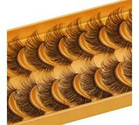 Clear Band Faux Cils D Curl Bandes Russes Faux Cils Manga Lashes Aspect Naturel Faux Cils qui ressemblent à des grappes individuelles Wispy Mink Eye Lashes Pack (WDSJL06)