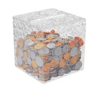 Clear Bank en Acrylique pour Banque de trésorerie Qui ne Peut Pas être Ouverte, Bocal pour économiser de l'argent, de Change Transparente, boîte de Rangement pour économiser de