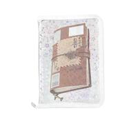 Clear Binder Refipillable - Livre de stockage d'autocollants réutilisable, Billets de reçus de carnet à glissière | Petit organisateur d'accessoires pour les étudiants professeurs chefs de projet Bure