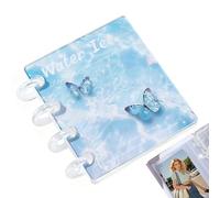 Clear Binder, Sticker Album with Transparent Pages, Storage Book for Journals, Reusable Pocket Feature, Easy Insert Function, Organizing Tool, Offices Accessory for Students Teachers Staff