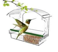 Clear Bird Muders pour L'affichage De La Fenêtre, Clear Bird Meeder | Conteneur Alimentaire Chickadees,Acrylique CHIRA WAIDINA Meder Amovible avec De forts Tapis Aspir
