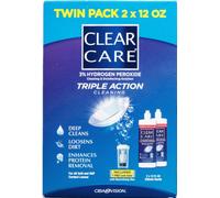 Clear Care Pack de 24 flacons de solution de nettoyage et désinfection pour lentilles 710 ml
