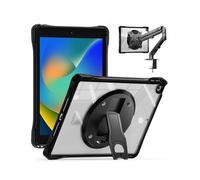 Clear Case for iPad 10.2 (2021) (2020) (2019) PC TPU Acrylic Kickstand Cover