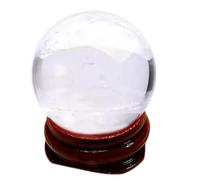 Clear Crystal Ball with Stand Clear Quartz Crystal Sphere Ball for, Crystal, Home Decoration, Feng Shui Ornament and Fortune Telling Ball,50mm