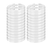 Clear Curtain Rings, Shower Hook Set, 24 Pcs Round Liner Rings with Easy Slide Design, Strong Plasticz Shower Rod Clips, Bathroom Curtain Hanger Set for Home Bathroom Hotel and Closet Use