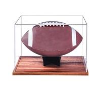 Clear Display Box Case, Wooden Base Acrylic Showcase, 11.8x8.2x7 inches Storage Cabinet, Strong Transparent Protection Unit, Elegant Collectible Design Style, Home Shelf for Model Collection