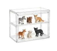 Clear Display Case, Dustproof Acrylic Box, Doll Organizer with Magnetic Door, Storage Accessory, Collectibles Gadget with Removable Shelf, Storage Supplies for Home Apartment School