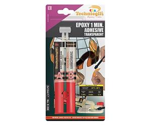 CLEAR EPOXY ADHESIVE GLUE FOR METAL GLASS CERAMIC PORCELAIN PLASTIC rapid dry NEW by Technicqll