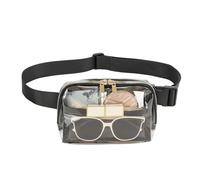 Clear Fanny Pack Femmes - Sac de sport portable transparent, sac à bretelles réglables | Sac de course transparent durable pour hommes qui courent, voyage, Noir , Voir description, Voir description