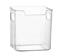 Clear Freezer Storage Bin Food Organizer - Transparent PET Lidded Box For Fridge Pantry - Stackable Kitchen Cabinet Container With Handle - For Meat Vegetables