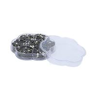 Clear Glass Rhinestones for Nails & Crafts | 1000 Pcs Flat Back Sparkling Gems for DIY Clothes/Bags/Shoes | Pure Bright Decorative Stones (JM201 light yellow)