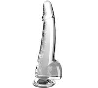 Clear Gode Testicules 19 Cm Transparent