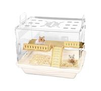 Clear Hamster Cage, Transparent Pet Observation Cage, Breathable Gerbil Accommodation, 14.57x11.81x11.02 inches Durabled Design, Ideal Small Pet Home for Lovers and Families