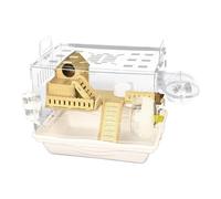 Clear Hamster Cage - Voir à travers l'habitat, petite caisse pour animaux de compagnie | Boîtes de aérées de taille standard avec trous de ventilation, maison transparente confortable pour