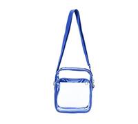 Clear Handbag - PVC 8.58 Inches, Shoulder Transparent Pouch, Concert Purse | Adjustable Strap Tote Bag, Security Check Friendly Carrier For Travel Beach Festival School Gym Sports