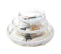 Clear Hard Shell Zipper Case - Pet, 11.42 inches Transparent Compact Organizer Pouch Set | Waterproof Storage Bags for Beach, Camping, Airplane, Luggage, Skincare, Diaper, Toy, Snack