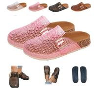 Clear Jelly Mules Clogs for Women,Closed Toe Hollow Jelly Slip-on Sandals with Adjustable Buckle,Non-Slip Mesh Flat Shoes