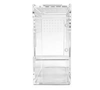 Clear Jumping Spider Enclosure, Acrylic Reptiles Box, Spider Cage with Vent Hole and Sliding Lid, Compact Pet Habitat, Terrarium with Transparent Design, Reptile Housing for Gecko