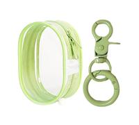 Clear Keychain Pouch - PVC 10cm, Compact Carry Bag, Smooth Zipper Design | Quick Dry Feature, Doll Protection Case, Small Item Holder for Lipstick, Accessories, , Keys