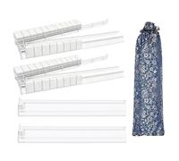 Clear Mahjong Racks, 4-Piece Game Tile Holders With Storage Bag Included
