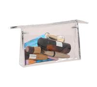 Clear Makeup Bag - 24x15.5x6cm Waterproof Cosmetic Storage Case, Zipper Toiletry Organizer, Portable Travel Makeup Pouch | Transparent Beauty Bag for Daily Use Travel Bathroom Organization