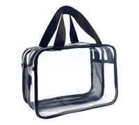 Clear Makeup Bag, Travel Makeup Organizer, Waterproof Toiletry Bag | Portable Zipper Pouch for Full Size Toiletries, Cosmetics, Travel Esentials and Daily Storage