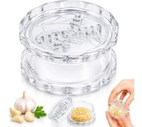 Clear Manual Garlic Twister and Ginger Mincer Tool, Manual Garlic Twister & Masher, Presse-ail, Gadget de Cuisine, Multi-Functional Mincer for Onion, Ginger, Nuts, Passe au Lave-vaisselle (1PC)