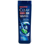CLEAR Men Ice Cool Menthol Shampooing anti-pelliculage pour homme, rafraîchissant intense, formule Pro-Nutrium 10 soins du cuir chevelu, utilisation quotidienne pour cheveux forts et protection 100