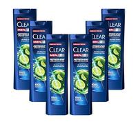 Clear Men Shampooing Antipelliculaire pour cheveux gras Anti-Grease jusqu'à 100% de protection contre les pellicules* 6x 225 ml