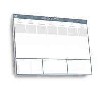 Clear Mind Concepts® Sous-main semainier 52 feuilles détachables non daté Liste de choses à faire, calendrier de bureau pour la productivité Grand format A3
