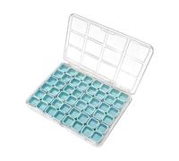 Clear Nail Storage, Grid Organizer Box, 3.94x4.72 inches Case Holder with Dustproof Cover, Sturdy ABS Container, Bead Box with Transparent Style, Craft Storage for Travel Home