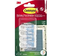 Clear Outdoor Light Clips With Adhesive Strips-8 Mini Hooks And 10 Small Adhesive Strips-Decorative Clips For Hanging Lights Outside-Hanging Without