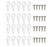 Clear Plastic Mirror Clips 5mm for Wall Mounting(D 20pcs)