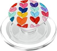 Clear Polka Daub Hearts PopSockets PopGrip pour MagSafe
