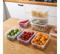 Clear PP Food Storage Box Microwave Safe Stackable(1400ml) | Transparent PP material, microwave safe, heat resistant, scratch pour proof, easy to clean